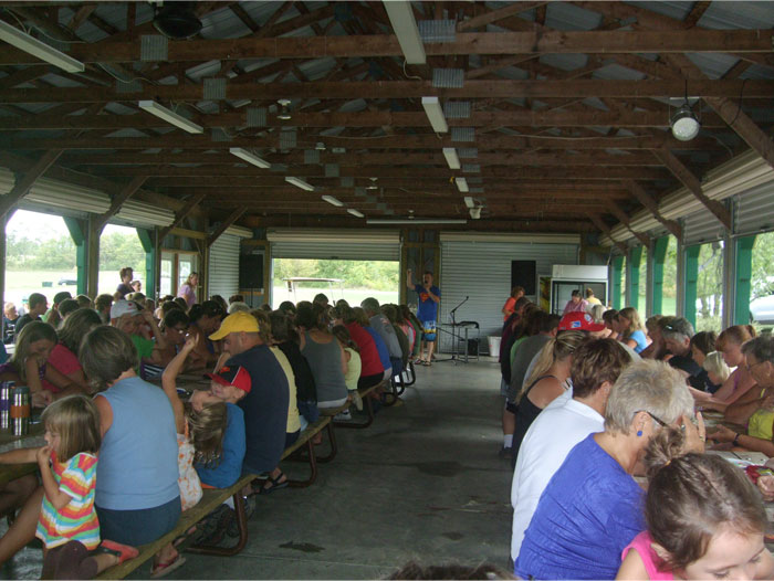 Chocolate Bar Bingo in Picnic Pavilion